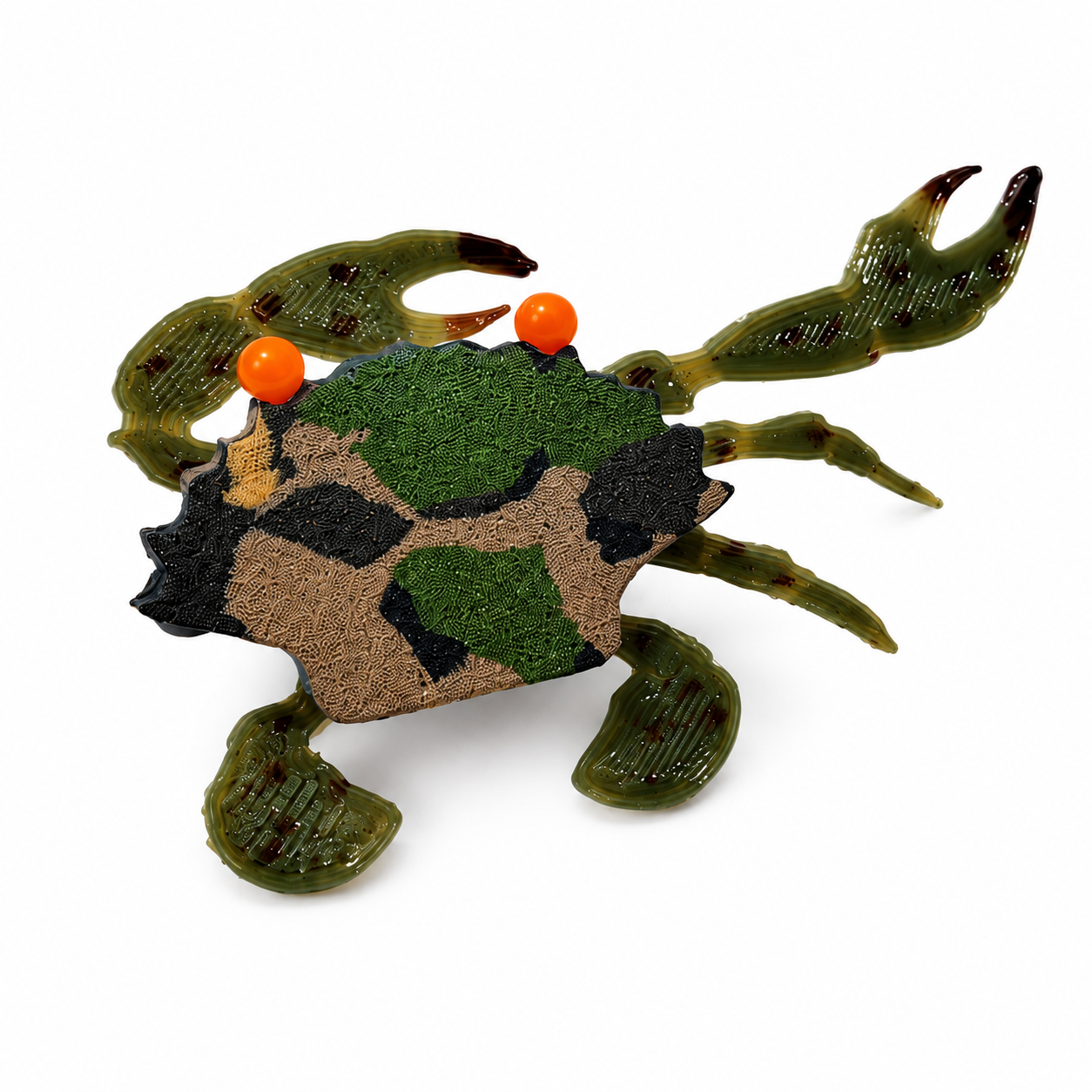 Camo Crab hand-tied fly